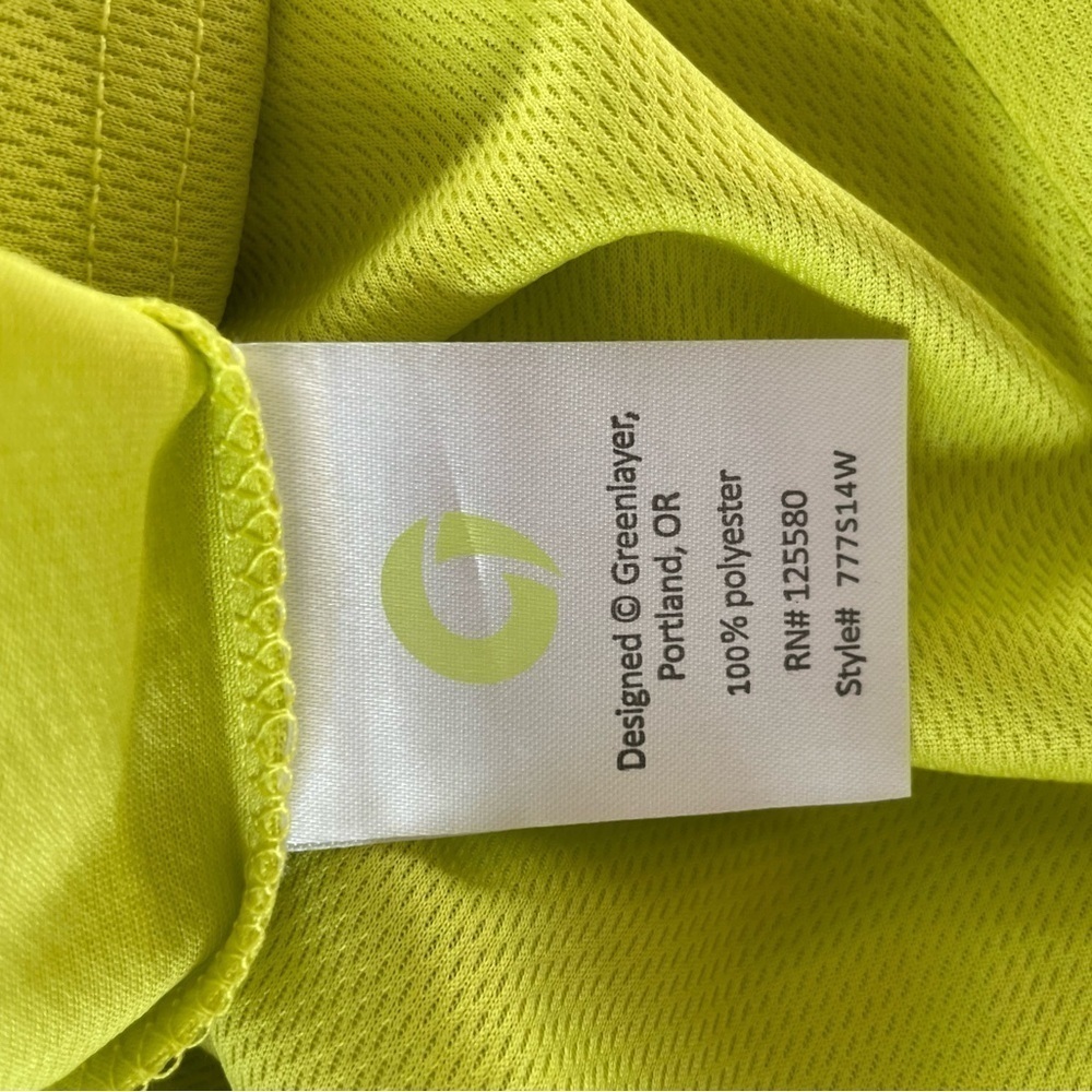 💕 NWOT Women High-Visibility Neon Micromesh Moisture Wicking V-neck T-shirt - Picture 4 of 4